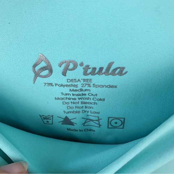 3 FOR $10 P'Tula Desa'ree II Legging 23" Mint Green Blue Medium - Picture 4 of 10